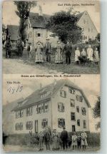 72297 W7291 Göttelfingen , Kr Freudenstadt Gebrauchsspuren Karl Pfeifle Junior Gutsbesitzer Villa Pfeifle Privatfoto-AK