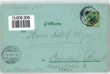 33824 W4806 Werther Westf. 1899 Lithographie / Mondschein Gasthaus Otto Eickhoff