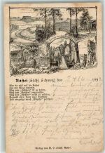 01847 O8351 Bastei - Balkenstempel 3 zeilig Privatganzsache