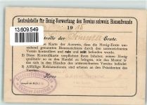Brugg AG Honig-Kontrollkarte Zentralstelle für Honig-Verwertung des Vereins schweiz. Bienenfreunde Stempel : Bienenzüchterverein Aargau Unteres Aarethal Biene 1915 Lithographie