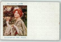 Calendrier 1901 sign. Maxence Jugendstil Collection JOB 1899
