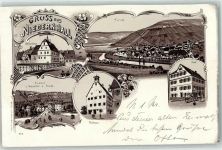 74676 W7119 Niedernhall Gebrauchsspuren Götzenhaus Fabrik Schaufler und Wundt Rathaus Post Lithographie
