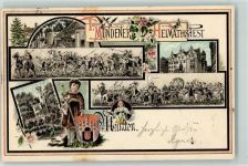 34346 W3510 Münden Sonderstempel 1. Mündener Heimatfest Wappen Lithographie + SST
