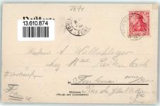 79395 W7844 Neuenburg am Rhein 1905 - Eisenbahnbrücke Gasthaus Zum Hirschen E, Wenk Vorläufer