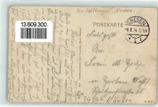 34346 W3510 Münden Gebrauchsspuren Festpostkarte des II. Mündener Heimatfestes Juni 1909 Rathaus Wappen