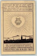 01844 O8355 Neustadt , Sachs - 17. Bundesfest des Elbgau-Sängerbundes Juli 1921 Mischfrankatur