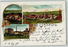 02899 O8906 Ostritz 1898 Lithographie Kloster Marienthal Fabrik