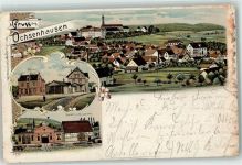 88416 W7955 Ochsenhausen 1901 Lithographie Hotel Bahnhof Elektrizitätswerk