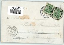 88069 W7992 Tettnang 1904 Lithographie Bahnhof Eisenbahn Tor Schloss