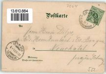 73630 W7064 Grunbach , Rems 1901 Lithographie Gasthaus Zum Hirsch Albert Wachter
