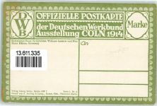 W5000 Köln Stadt Ausstellung 1914 Sächsisches Haus Architekten William Lossow und Max Hans Kühne Serie I Nr 6 Deutscher Werkbund