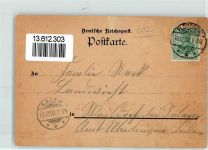 65439 W6093 Flörsheim am Main 1902 Lithographie Kath. Kirche Neues Postgebäude Neues Schulhaus Bahnhof Eisenbahn