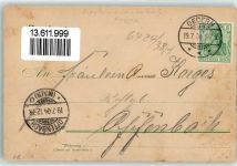 36355 W6424 Grebenhain 1904 Lithographie Gasthaus Zum Darmstädter Hof Wittwe Ruhl
