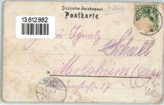 35088 W3559 Dodenau 1905 Gebrauchsspuren Münden Schule Gasthaus Chr. Huneck Lithographie