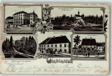 95652 W8595 Waldsassen Gebrauchsspuren Haus Rockstroh Gommelberg-Kirchlein Walp Köllergrünweg Gasthaus Zum Kloster Kgl. Amtsgericht Lithographie