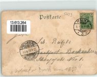 56370 W5429 Biebrich 1900 Gebrauchsspuren Rathaus Raddampfer Vorläufer Druck um 1890