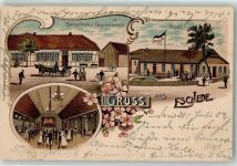 29348 W3106 Eschede 1902 Lithographie Gottschalks Gasthaus Saal