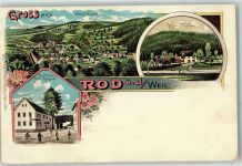 61276 W6395 Rod an der Weil 1903 Lithographie Gasthaus Wilh. Bäppler Klein-Mühle