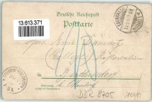 02730 O8705 Ebersbach /Sa. 1900 Gebrauchsspuren Gasthaus Hainberg Bahnhof Wappen Lithographie