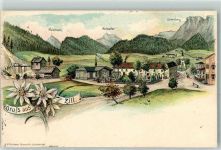 83471 W8246 Marktschellenberg 1900 Lithographie Edelweiss Zill Ort lt. Recherche