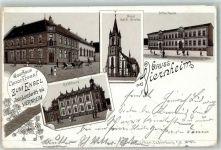 68519 W6806 Viernheim 1900 - Gasthaus Konzertsaal Zum Engel Jean Lamberth Ww. Rathaus Neue Kath. Kirche Schulhaus Vorläufer
