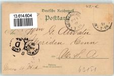 69151 W6903 Dilsberg 1897 Lithographie Ev. Kirche Gasthaus F. Roth Burg