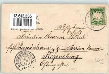 93077 W8403 Bad Abbach 1904 Gebrauchsspuren Gasthaus Frz. H. Kraml Löwenmonument Schwefelquelle Lithographie
