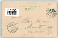 59368 W4712 Werne 1902 Lithographie Kriegerdenkmal Kurhaus Pfarrkirche Marktplatz Christophorus-Hospital Kloster