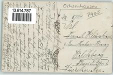 88416 W7955 Ochsenhausen Privatfoto AK Geschäft Martin Pflug Ort handschriftlich