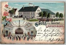 09337 O9270 Hohenstein-Ernstthal 1905 Lithographie Gasthaus Langenberg Robert Rau