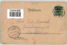 63688 W6473 Gedern 1897 Lithographie Schloss Hauptstraße Rathaus
