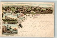 66280 W6603 Sulzbach , Saar 1897 Lithographie Kath. Kirche Grube