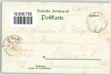 27313 W2817 Dörverden 1903 Lithographie Geschäftshaus Naundorf Kirche Hotel Heussmann Bahnhof Eisenbahn Schulhaus Pfarrre
