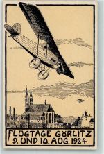 O8900 Görlitz , Neiße Flugtage August 1924 Flugereignis