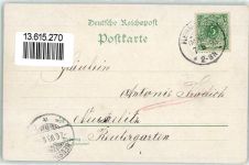 10115 W1000 Hermsdorf 1898 Lithographie Bahnhof Post Postkutsche Park Springbrunnen Schule