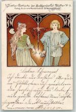 Künstler-Postkarte Nr 8 Jugendstil Meggendorfer Blätter 1898