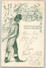 O8000 Dresden 22. Stiftungsfest Hans Holbein Kunstgeschichte Dresden 1898