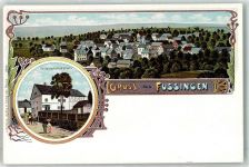 65620 W6251 Fussingen Lithographie Gasthaus W. Wilhelm