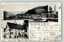 79297 W7809 Oberwinden , Elztal 1909 - Gasthaus Zum Rebstock Kirche