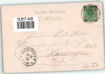 66557 W6688 Illingen , Saar 1898 Lithographie Kirche Burgruine
