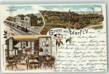 08626 O9930 Adorf , Vogtl 1901 Lithographie Bahnhof Eisenbahn Bahnhofsgaststätte Fabriken