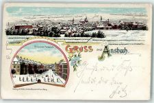 W8800 Ansbach , Mittelfr Steinerne Promenade Winterlitho
