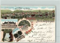 37308 O5630 Heilbad Heiligenstadt 1899 Lithographie Königl. Lehrer Seminar Kriegerdenkmal Kellner Denkmal