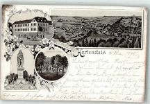 08118 O9509 Hartenstein b Zwickau 1898 - Hotel Rathskeller Denkmal Paul Fleming Vorläufer