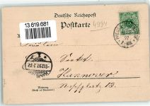 32361 W4994 Preußisch Oldendorf 1897 Lithographie Hotel Hunke Post Limberg Kirche Kriegerdenkmal