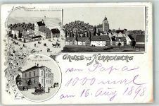 71083 W7033 Herrenberg im Gäu 1898 Lithographie Gasthaus Zum Hasen am Hasenplatz Kgl. Kameralamt