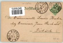 49356 W2840 Diepholz 1900 Lithographie Volksschule Schloss Kgl. Präparandenanstalt Kriegerdenkmal Glückwunsch Neujahr