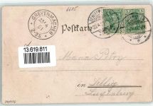 66578 W6685 Schiffweiler 1901 Lithographie Schwesternhaus Eisenbahn Viadukt