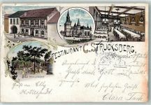 40472 W4030 Ratingen 1898 Lithographie Kath. Kirche Gasthaus C. Strucksberg
