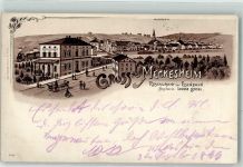 74909 W6922 Meckesheim Lithographie Gasthaus Zur Eisenbahn Louise Stoll